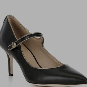 9.5 NIB Ralph LAUREN Black Mary Jane Pointe Pump Heel  Lanette Leather Women